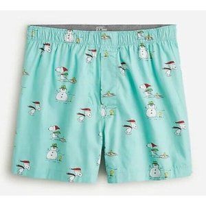 J Crew Men's Peanuts Snoppy Charlie Brown Christmas Boxers Size L